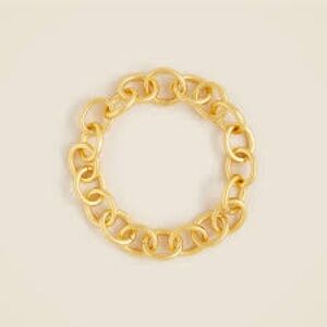 J. Crew Rounded chainlink necklace Gold New With Tags